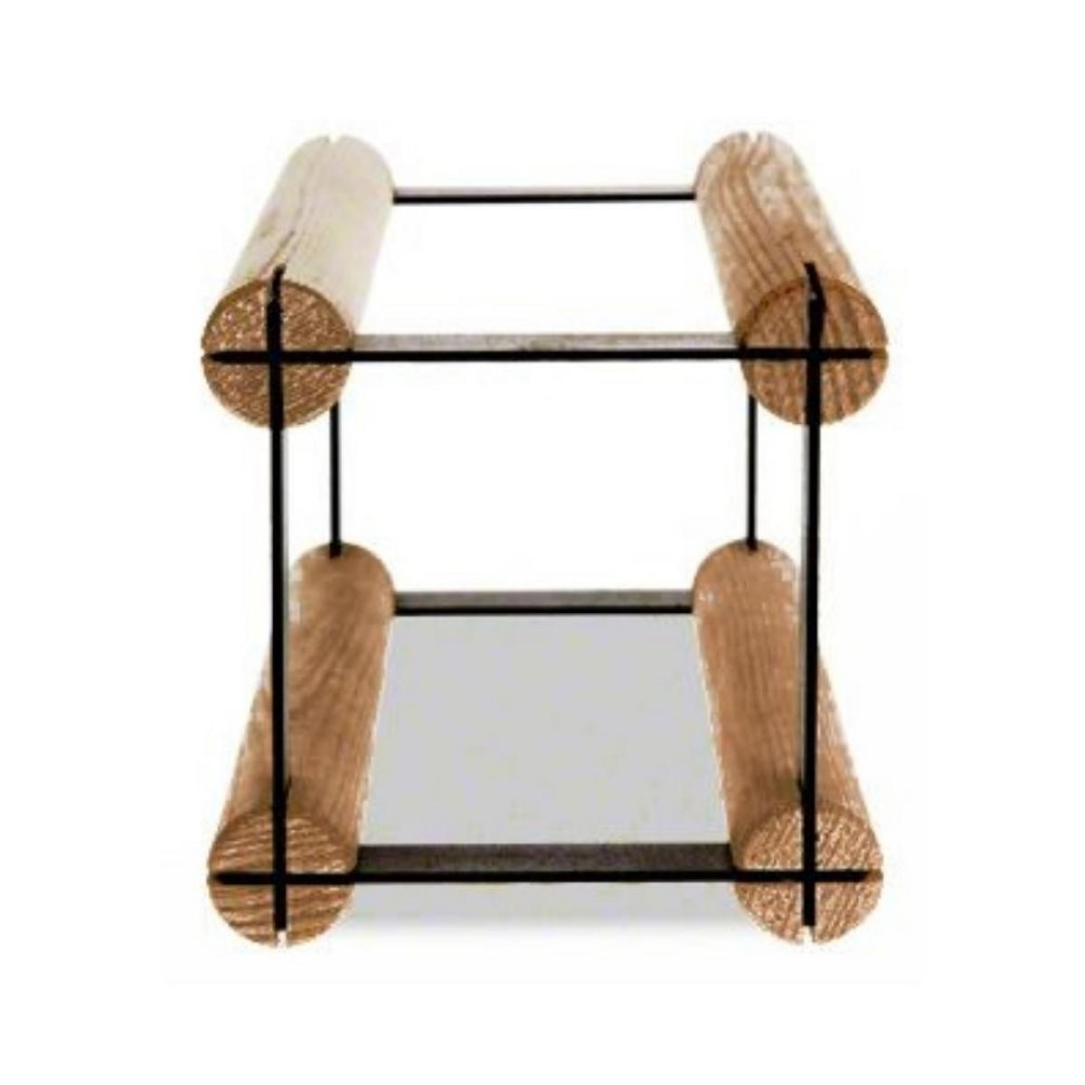 WEINREGAL Vinotega Mod Metal 12,5x12,5x24,5 cm 1x1 Flasche Massives Kiefernholz Braun Geölt - Braun, Holz (12.5/12.5/24.5cm) - PROREGAL