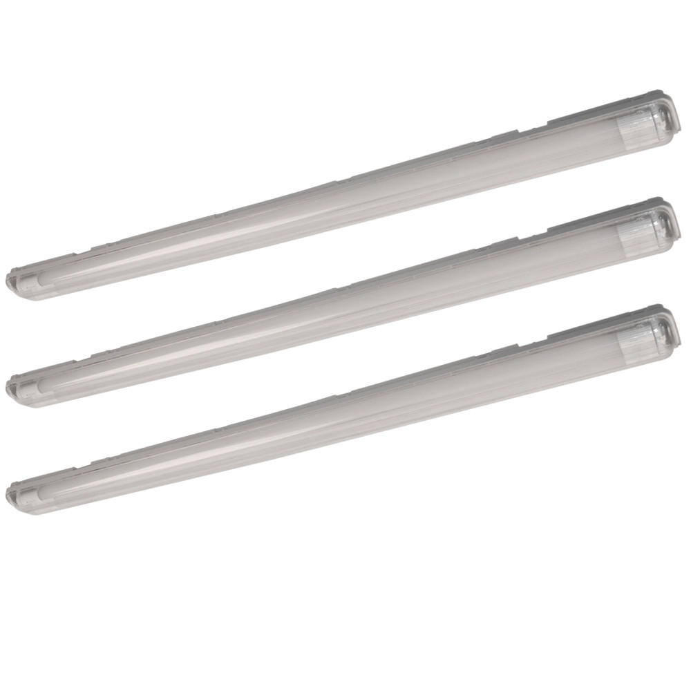 LED DECKENLEUCHTE Weiß Kunststoff 3er Set - Weiß, Kunststoff (126/11.2/6.3cm)