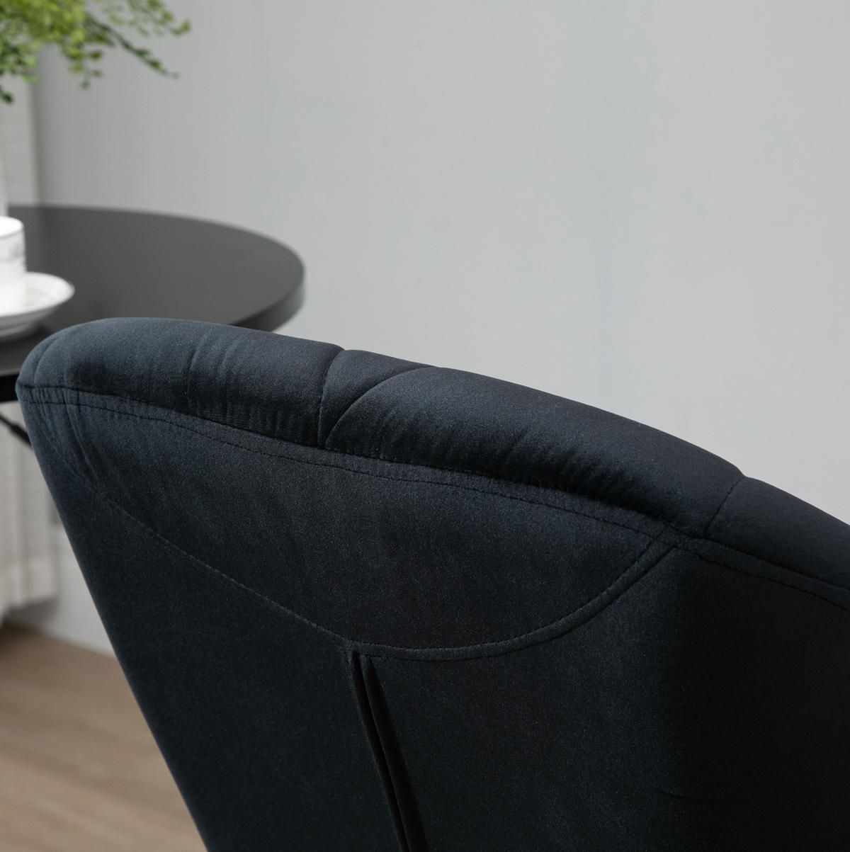 BARHOCKER 2er-Set drehbar höhenverstellbar 51,5 x 57,5 x 93-114,5 cm Schwarz - Schwarz, Metall (57.5/93/51.5cm) - Meubliv