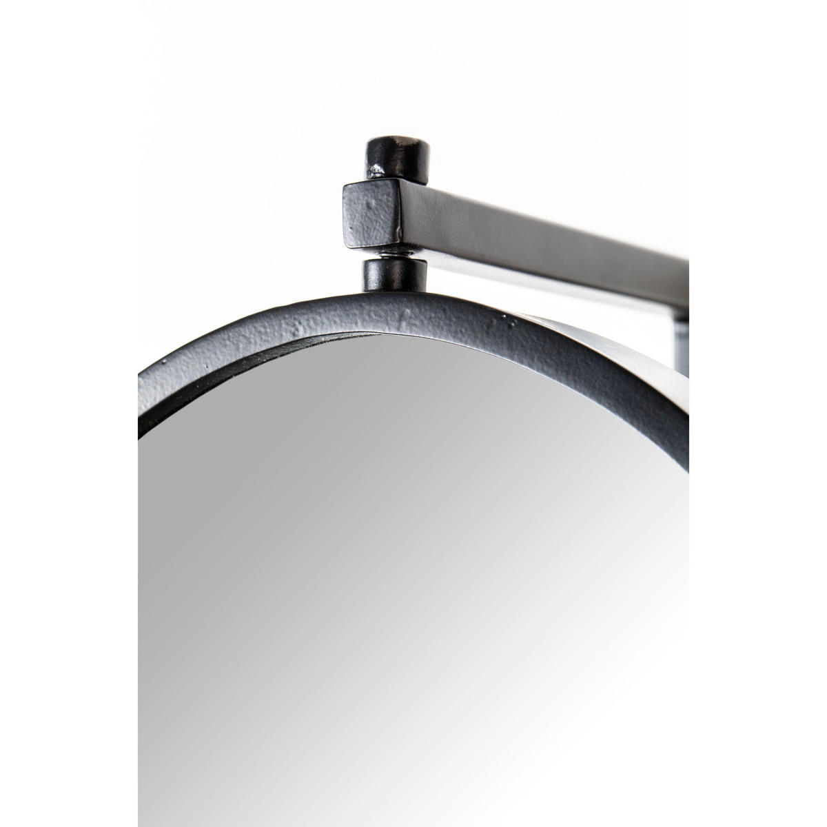 WANDSPIEGEL Lara Spiegel/ Oval Schwarz - Goldfarben, Metall (34/48/30.5cm) - Housecraft Living
