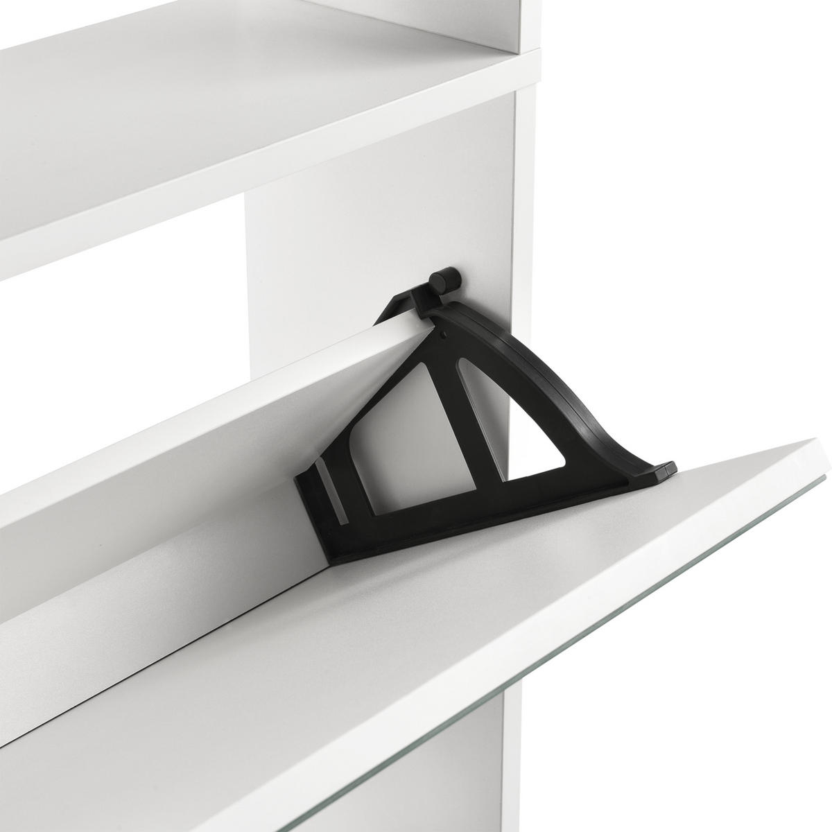 SCHUHKIPPER Vogar - Weiß, Holzwerkstoff (63/134/17cm) - [en.casa]