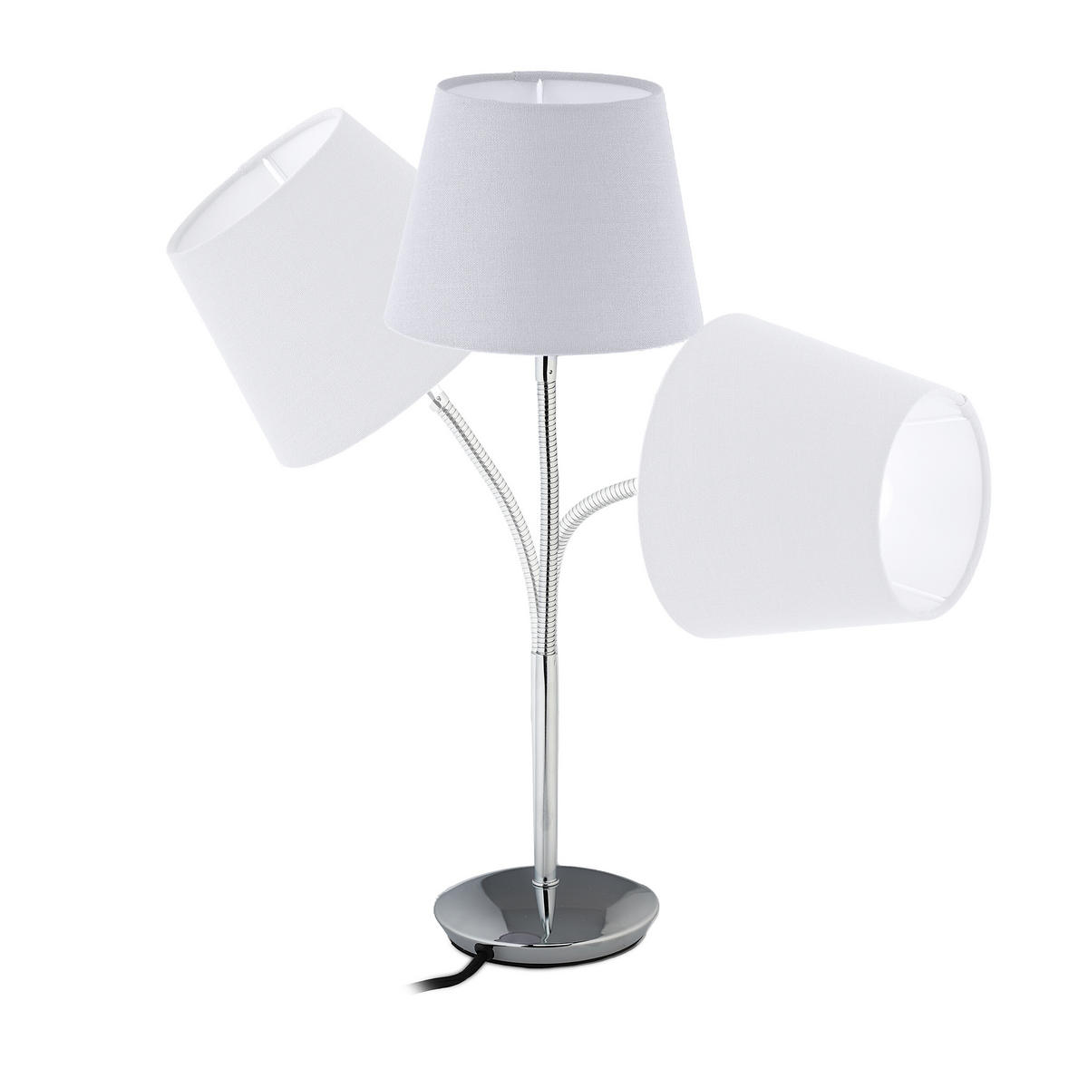 TISCHLAMPE - Multicolor, Textil/Metall (17/17/47cm) - Relaxdays