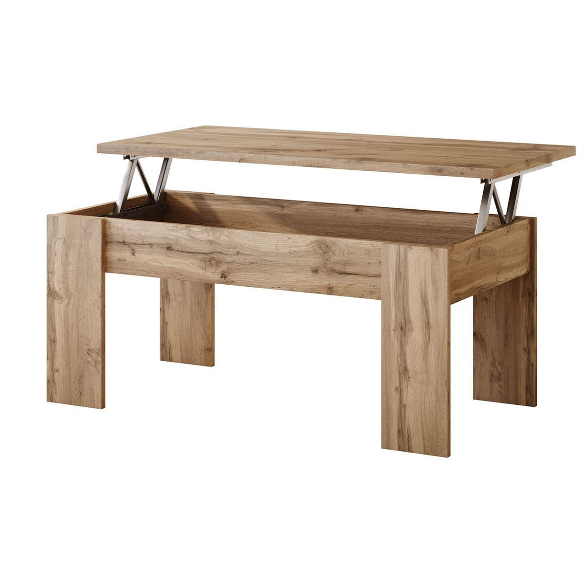 COUCHTISCH APERTO, Eiche Wotan - Eiche Wotan, Holzwerkstoff (100/45/50cm) - Lookway