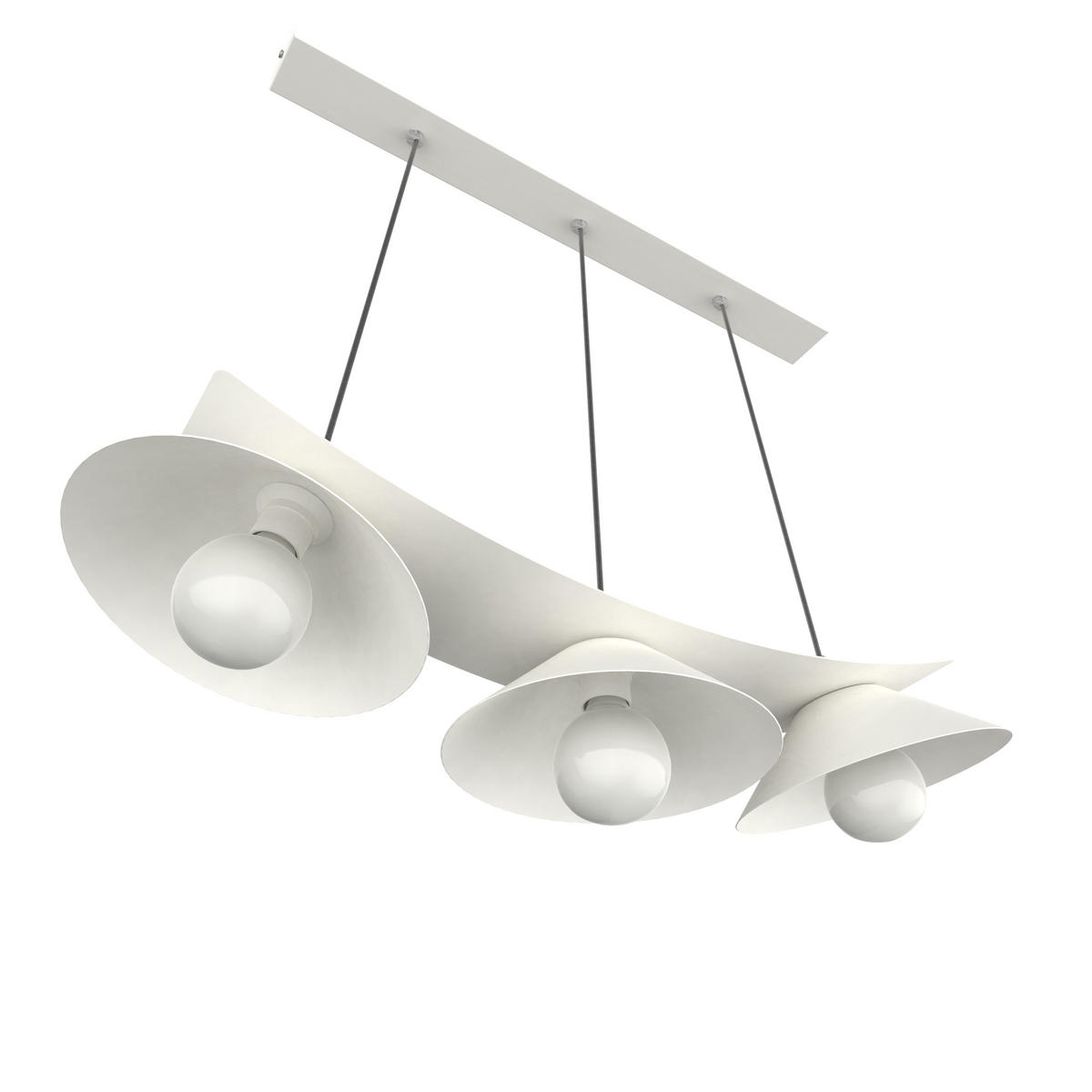 HÄNGELEUCHTE Miller X3 - Weiß, Metall (70/25/16cm) - Lumicom