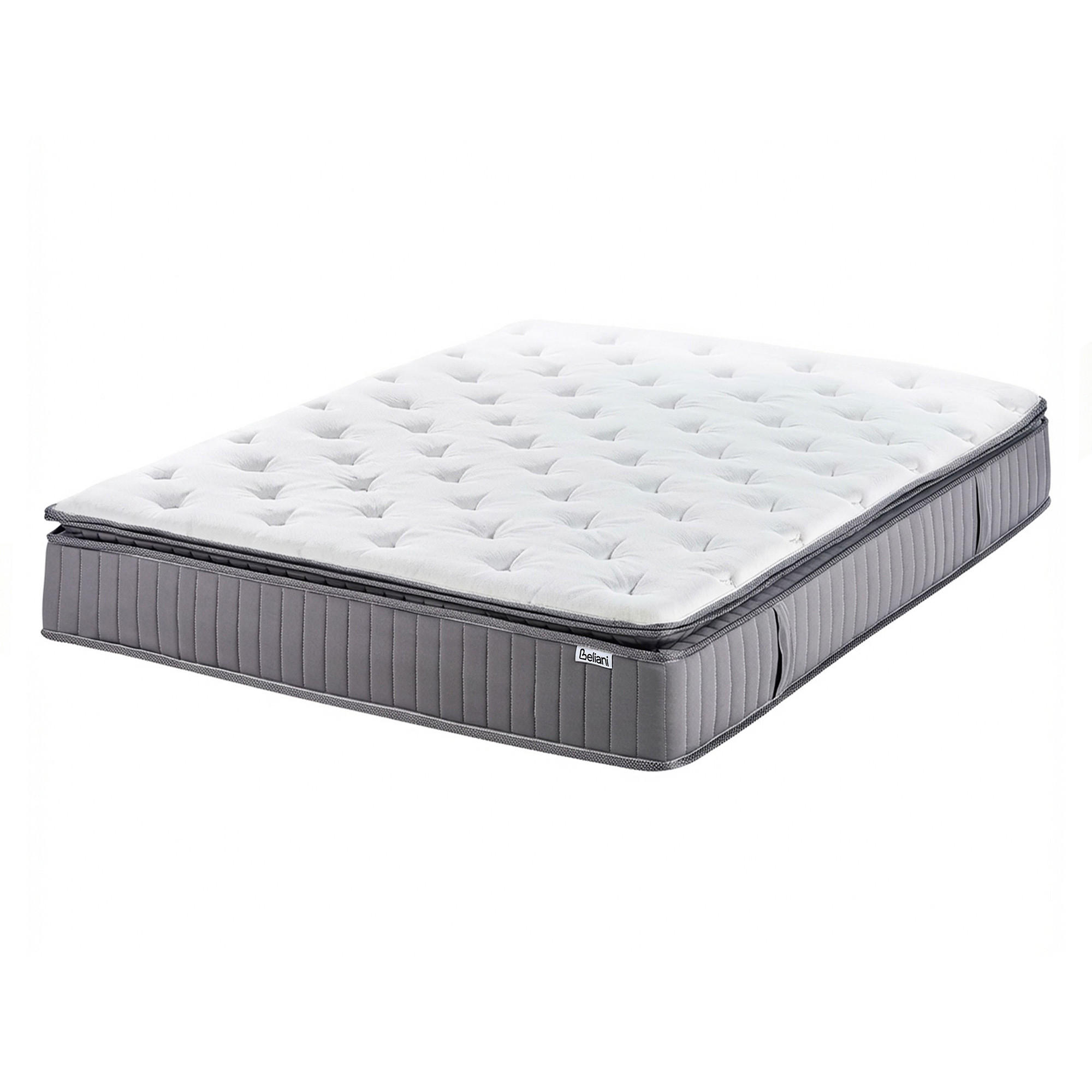 GEL-MEMORYSCHAUM-TASCHENFEDERKERNMATRATZE H2/3 Mittel 120/200 cm Pleasant - Weiß, Textil (120/200cm) - Beliani