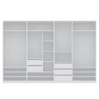 GARDEROBENSCHRANK OFFEN TRES Z/B Weiß 310/206/51 cm - Weiß, Holzwerkstoff (310/206/51cm) - Marmex Möbel