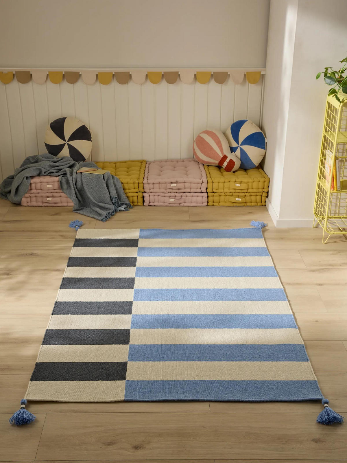 KINDERTEPPICH Janou Blau 120/170 cm - Blau, Naturmaterialien/Textil (120/170cm) - benuta