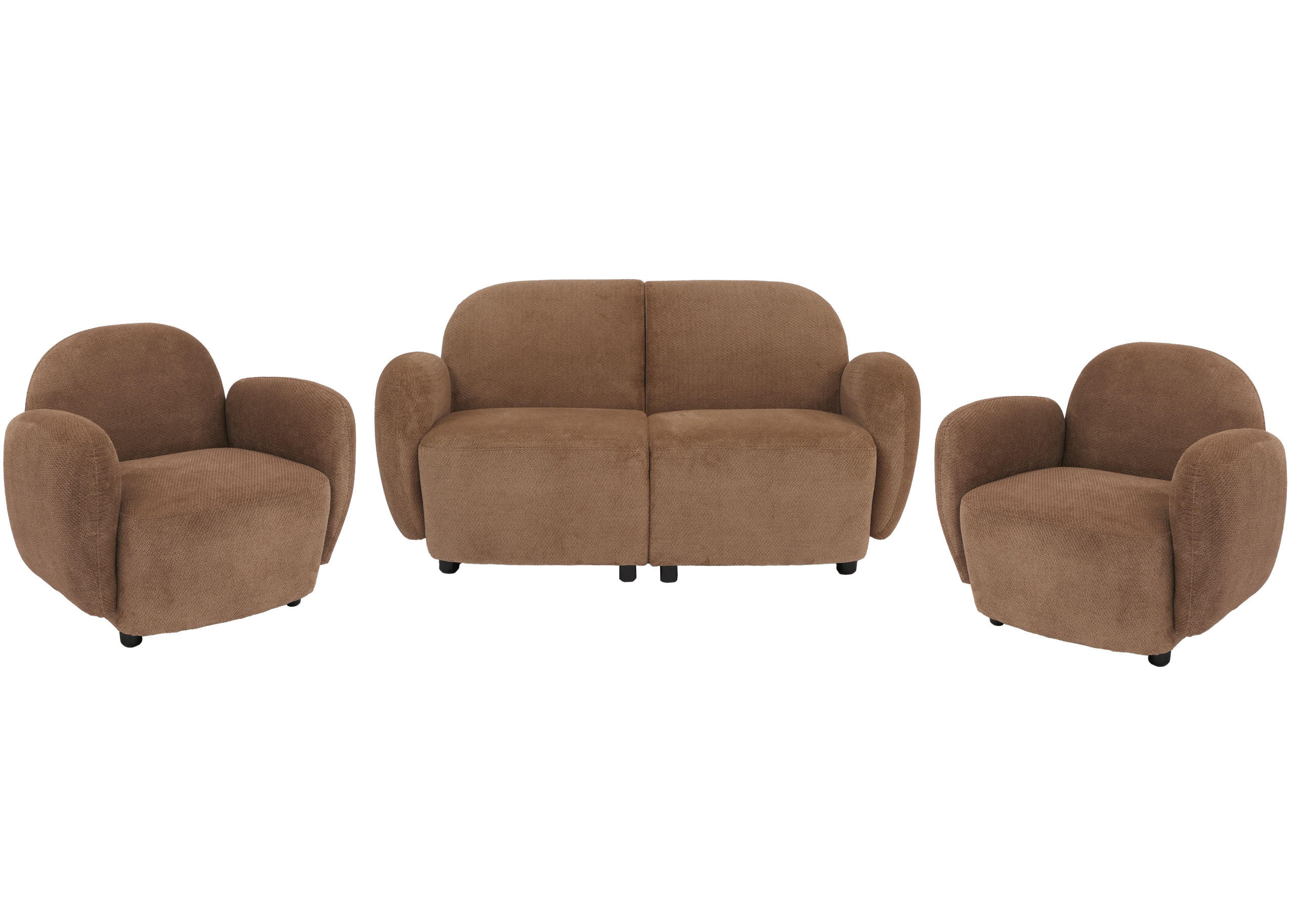 MCW OBÝVACÍ POKOJ - SET Hnědý