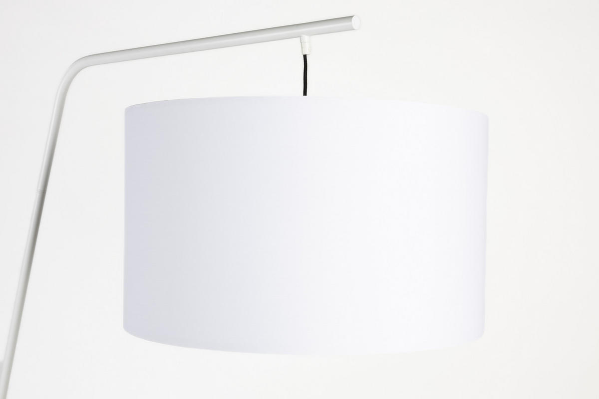 STEHLAMPE Martine - Weiß - 160/50/220 cm - Weiß, Metall (160/50/220cm)