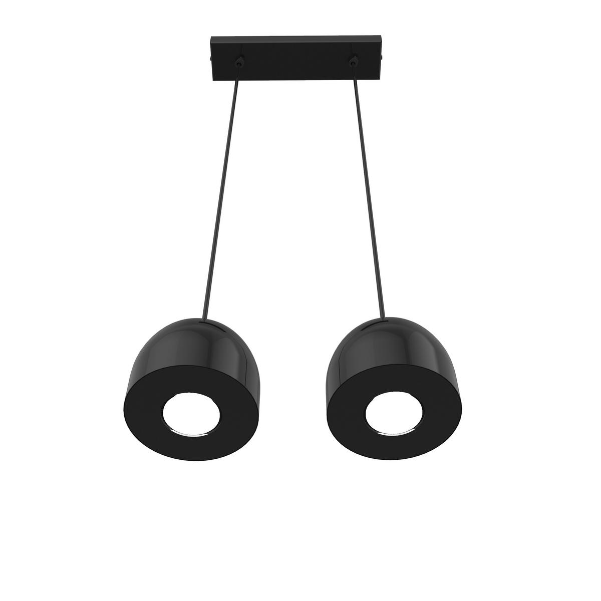 HÄNGELEUCHTE - Schwarz Hochglanz, Metall (6.5/27/120cm) - Lumicom