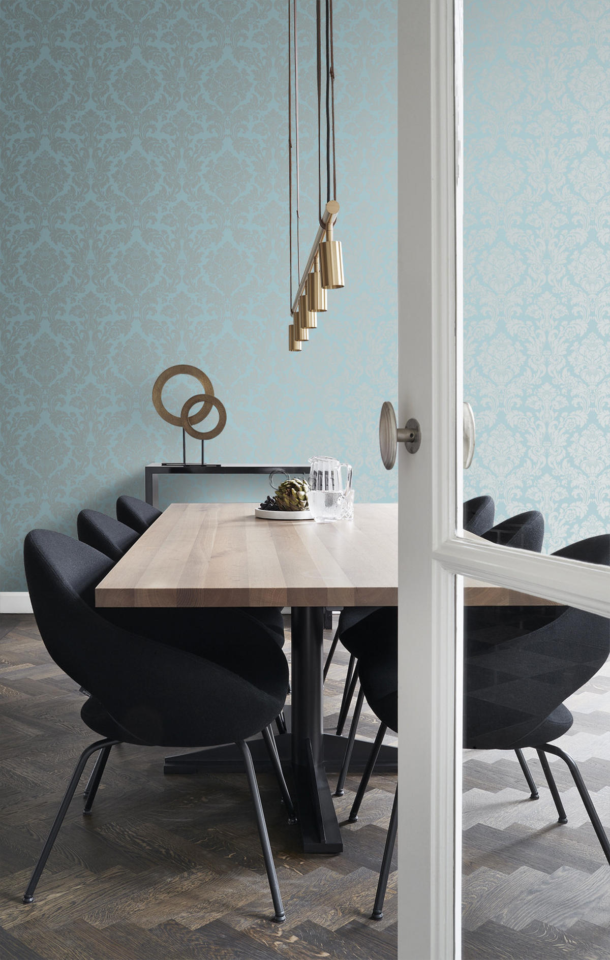 TAPETE Ornamente 53 cm x 10.05 m - Türkis, Papier (53/1000cm) - Origin Wallcoverings