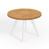 ESSTISCH LORA, Durchmesser: 110 / 210 cm Eiche Lancelot / Weiß - Eichefarben/Weiß, Holz (110/210/76cm) - Dekori_Interiors