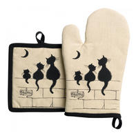 OFENHANDSCHUH UND TOPFLAPPEN Dubout 3 chats beige 18 x 28 cm - Beige, Textil (18/28cm) - Winkler