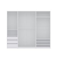 OFFENER-KLEIDERSCHRANK TRES L/B Weiß 240/206/51 cm - Weiß, Holzwerkstoff (240/206/51cm) - Marmex Möbel