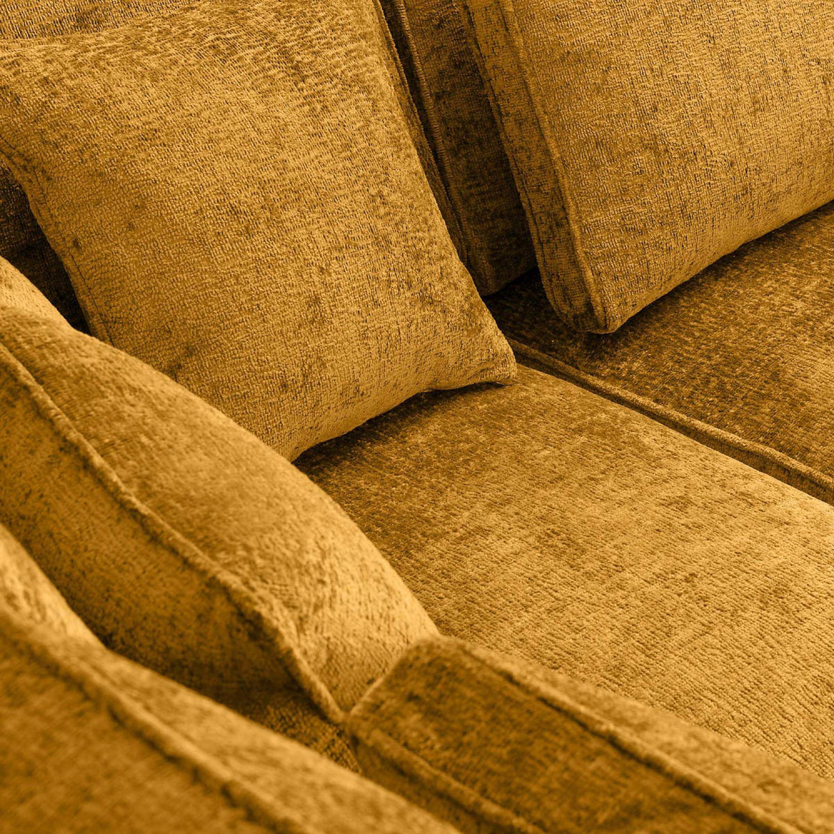 ECKSOFA RECHTS IMPERA Modern 4/5 Sitzer, Senfgelb - Currygelb, Textil (314/224cm) - KONSIMO®