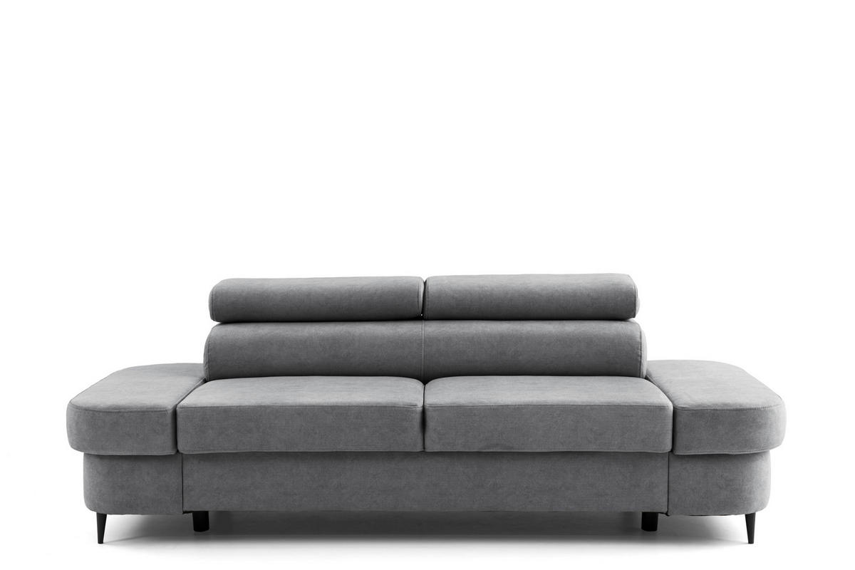 2-SITZER-SOFA PRIAM 206 cm Velours Grau - Schwarz/Grau, Holz/Textil (206/95/102cm) - Muffo