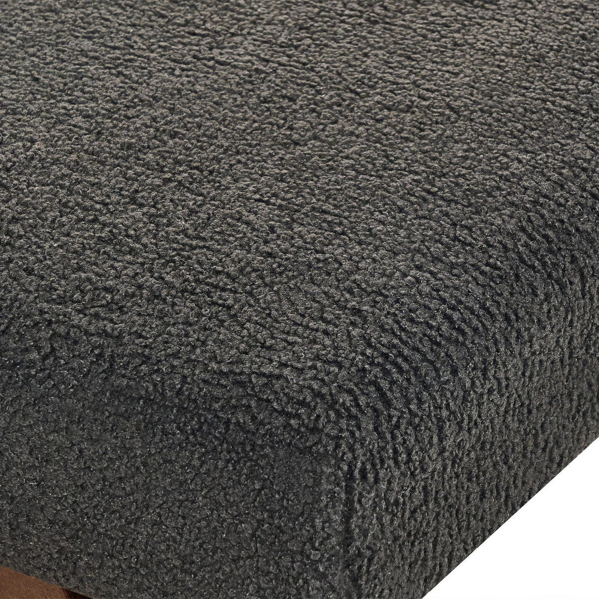 POLSTERBANK Bouclé Schwarz/Dunkelbraun Tamre - Schwarz, Textil (118/48/46cm) - Beliani