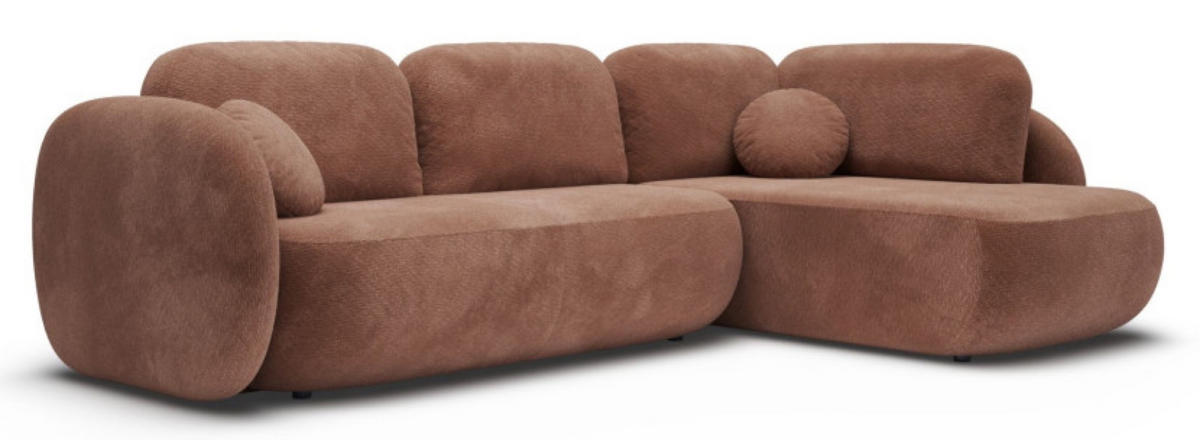 ECKSOFA Braun Olivio II Ausziehbar Rechts - Braun, Textil (190/289cm) - Sepro Meble