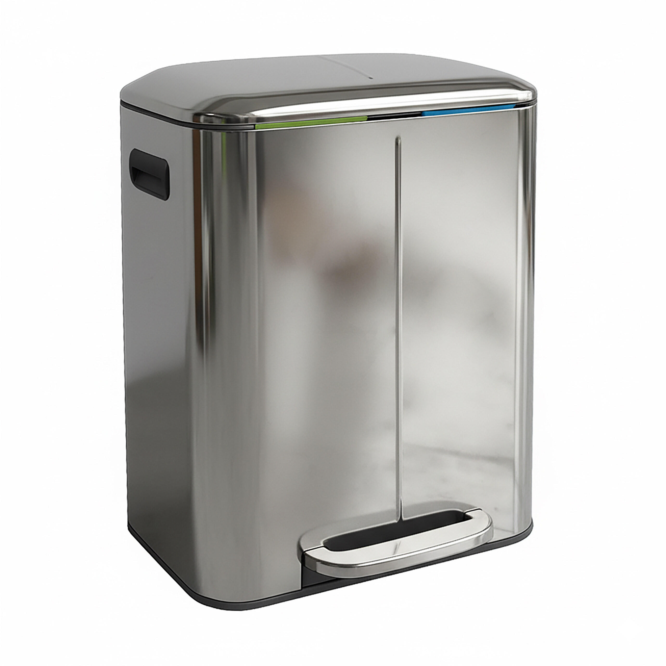 MÜLLEIMER - Silberfarben, Kunststoff/Metall (44.5/60/41cm) - Relaxdays