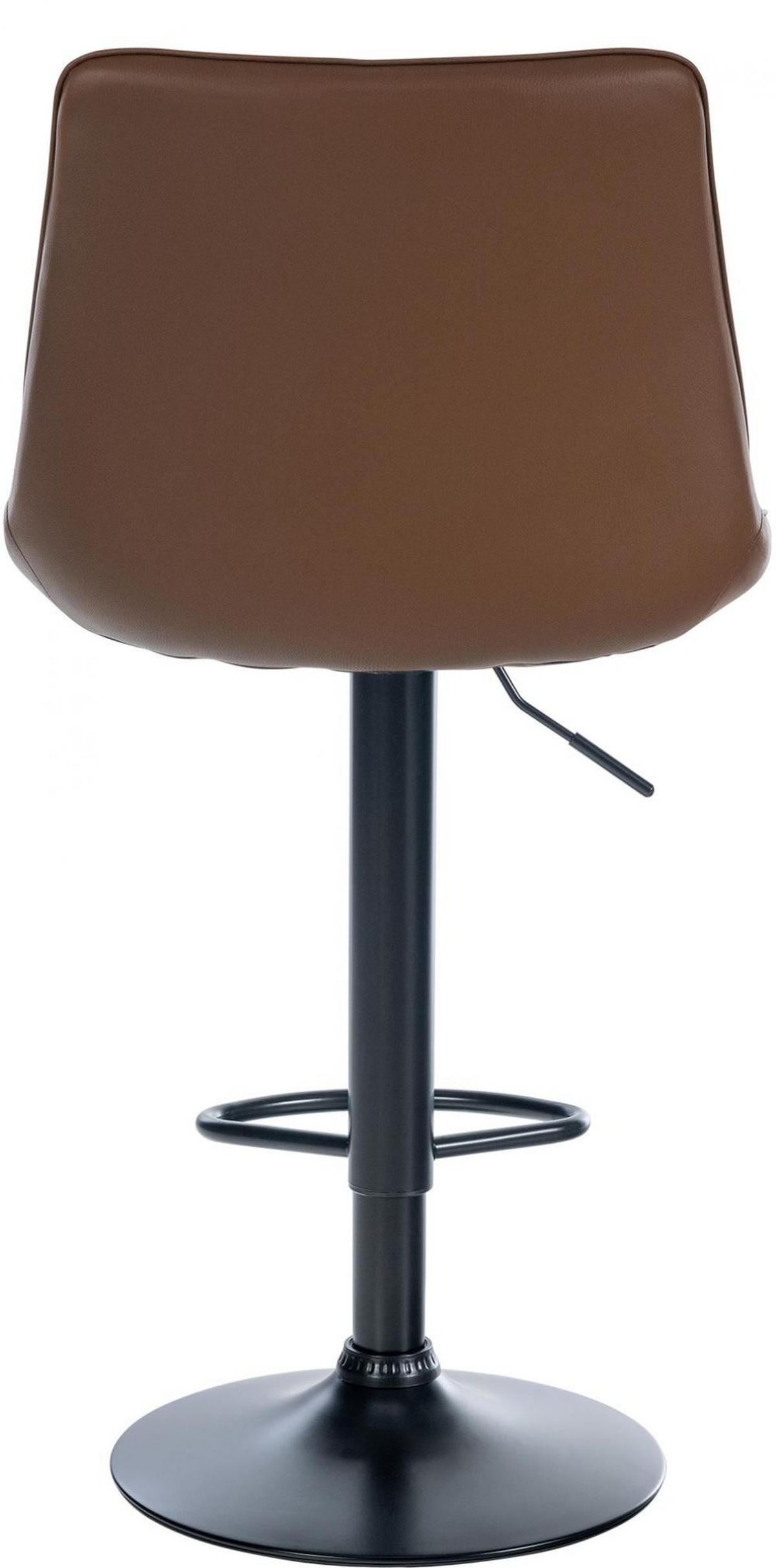 BARHOCKER Lederlook braun - Schwarz/Braun, Textil/Metall (49.5/91/50cm) - CLP