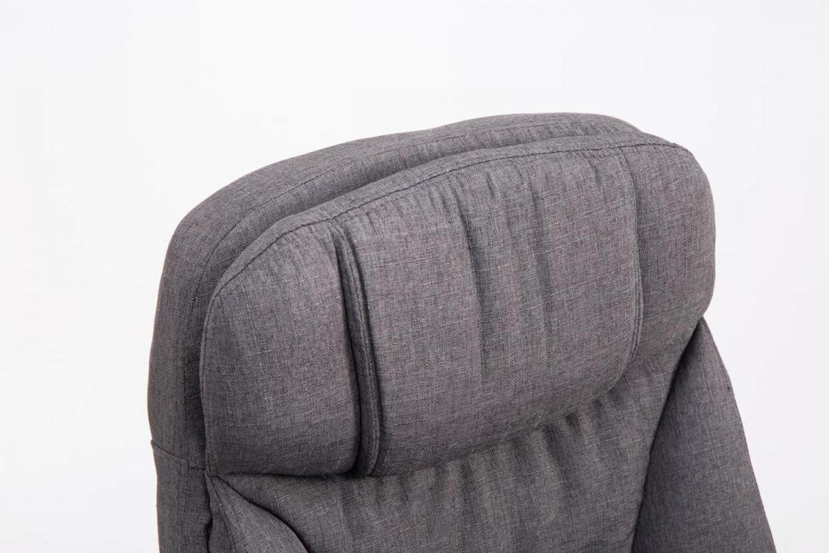 CHEFSESSEL Stoff Dunkelgrau - Chromfarben/Dunkelgrau, Textil/Metall (67/112/67cm) - CLP