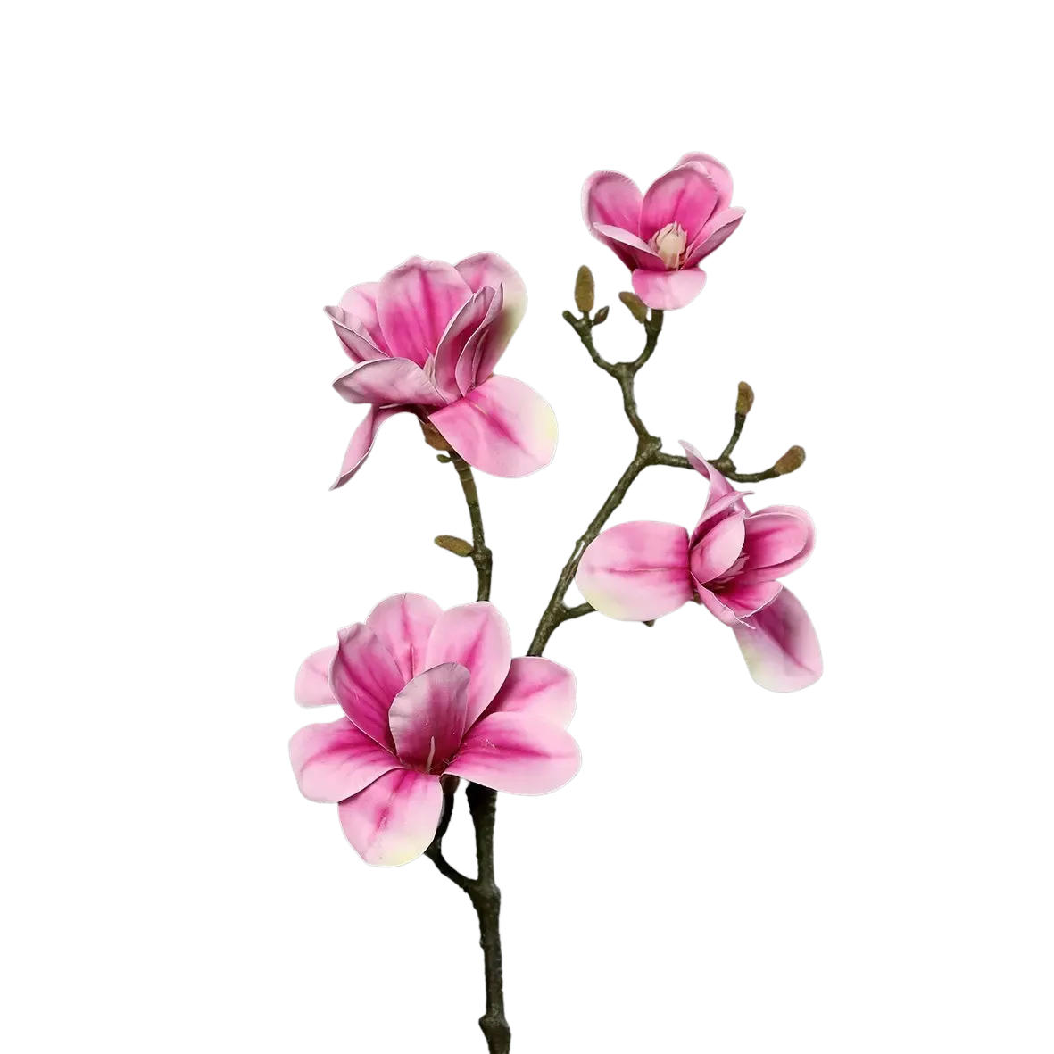 KUNSTPFLANZE Künstliche Magnolien Zweig - Matilda 80 cm - Pink, Kunststoff (80cm) - aplanta