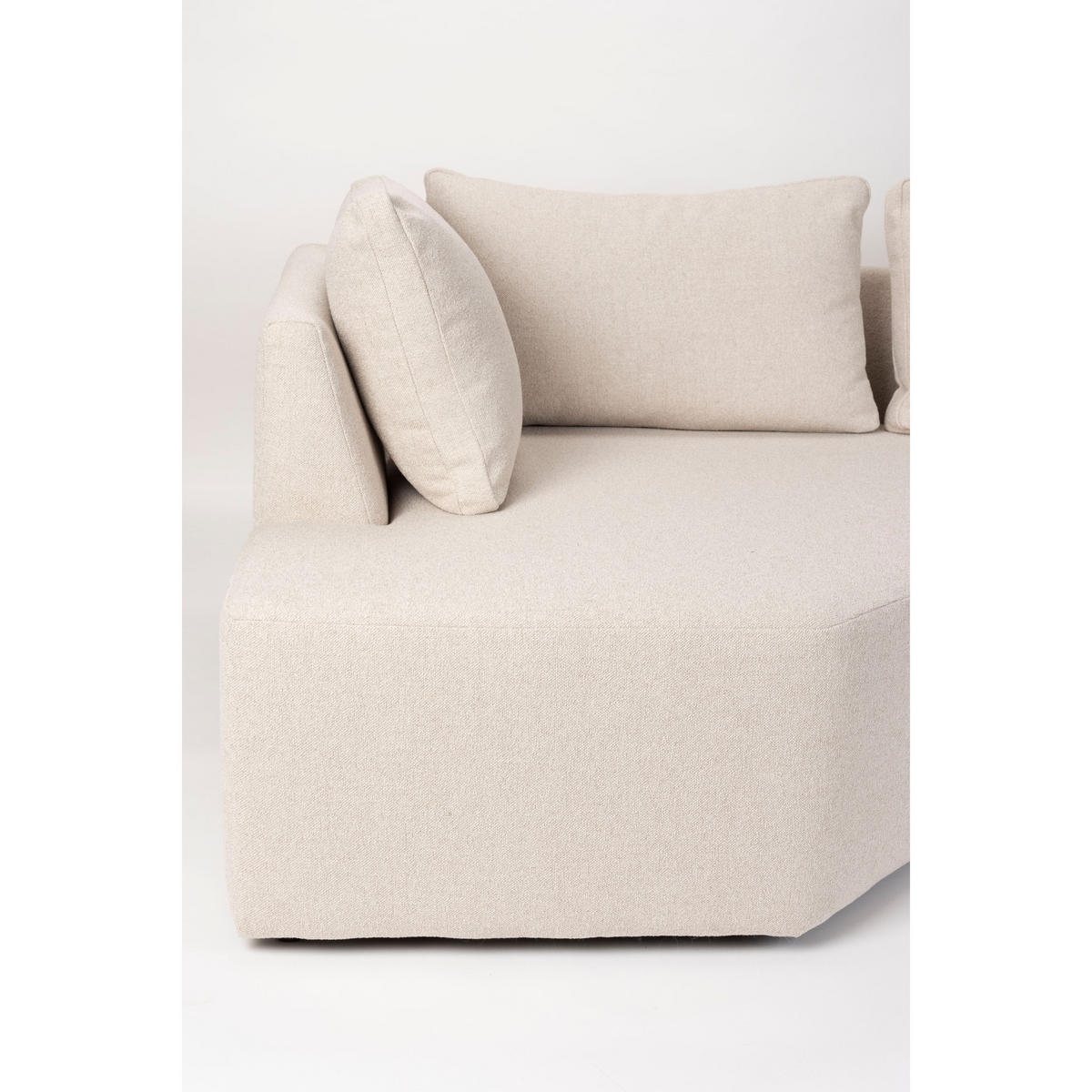 ECKSOFA 4,5-SITZER Prosper Rechts Sand/ Beige - Beige/Creme, Kunststoff (301/79/126cm) - Zuiver