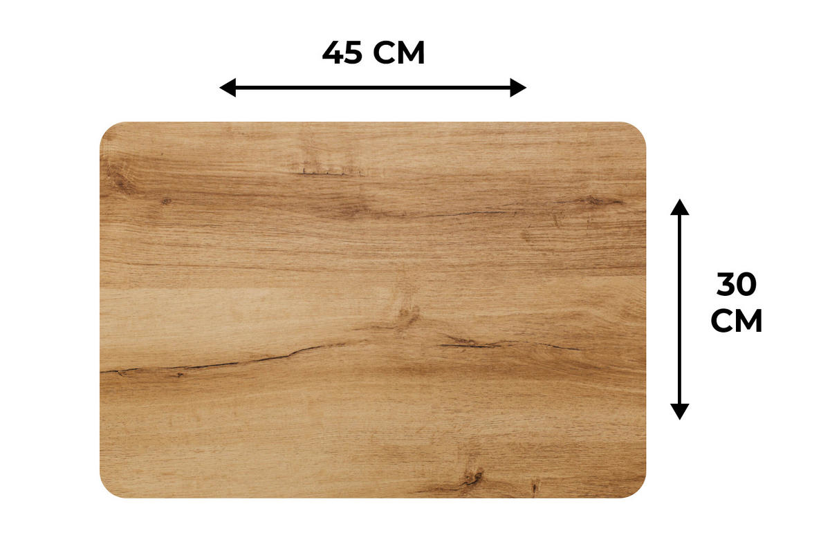 PLATZSETS 6er-Set Holzoptik - Braun - Holz 45x30 cm Tischset - Eichefarben, Kunststoff (0.3/45/30cm) - MuchoWow