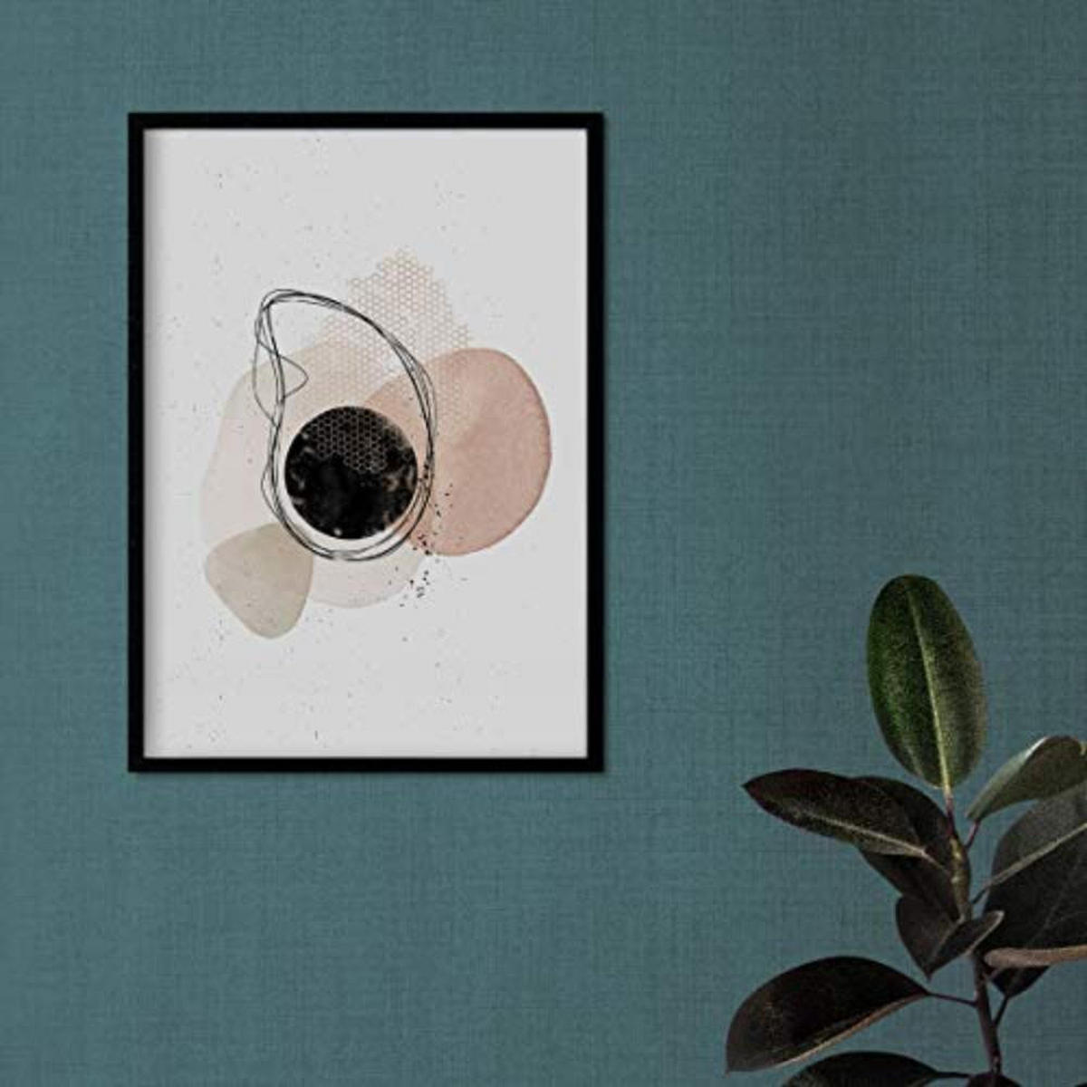 POSTER Set mit 4 Abstrakte Formen und Figuren Braun A4 Rahmenlos - Klar, Papier (29.7/3cm) - Nacnic