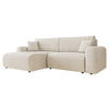 ECKSOFA Floryn L - Schwarz/Naturfarben, Holz/Kunststoff (245/145cm) - MIRJAN24