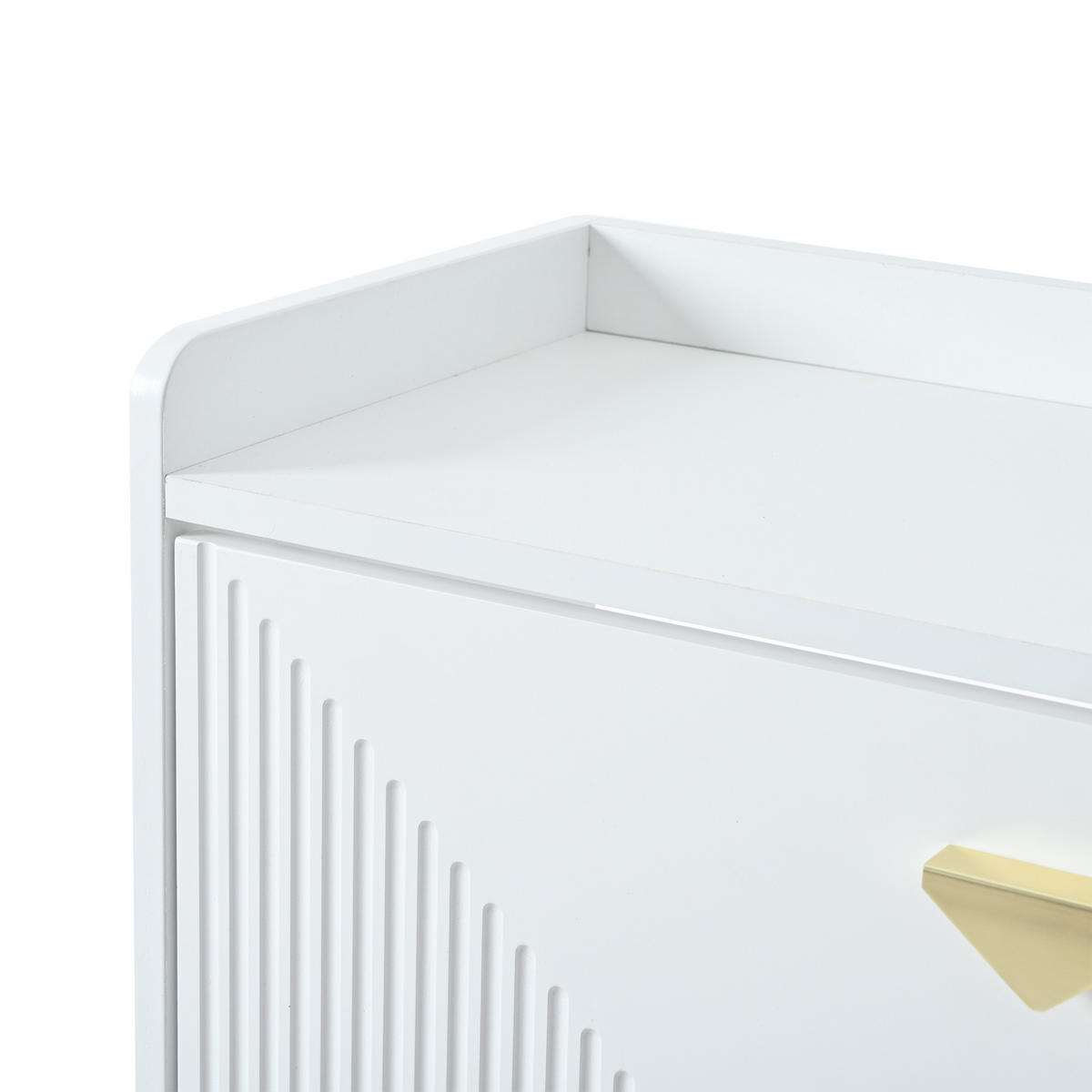 SCHUHSCHRANK aus MDF 70x30x120cm in Weiß mit 3 Klapptüren - Weiß, Holzwerkstoff (70/120/30cm) - Modfu