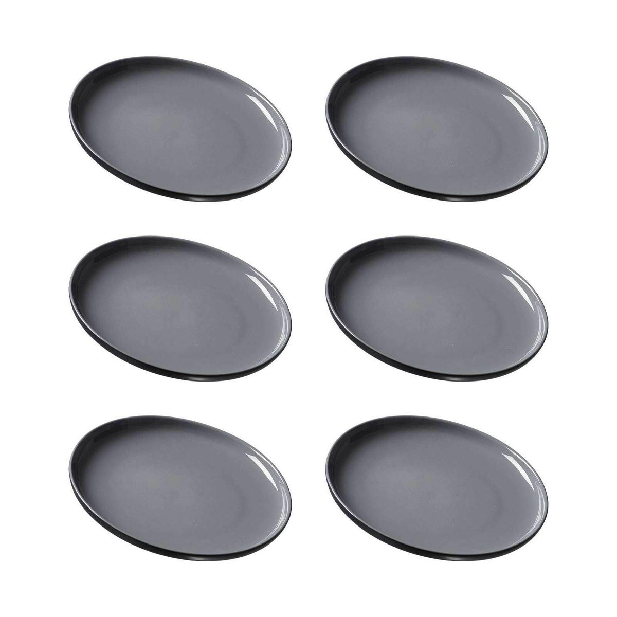 DESSERTTELLER Jasper Schwarz ø 19.0 cm 6er Set - Schwarz, Keramik (19cm) - Ritzenhoff Breker