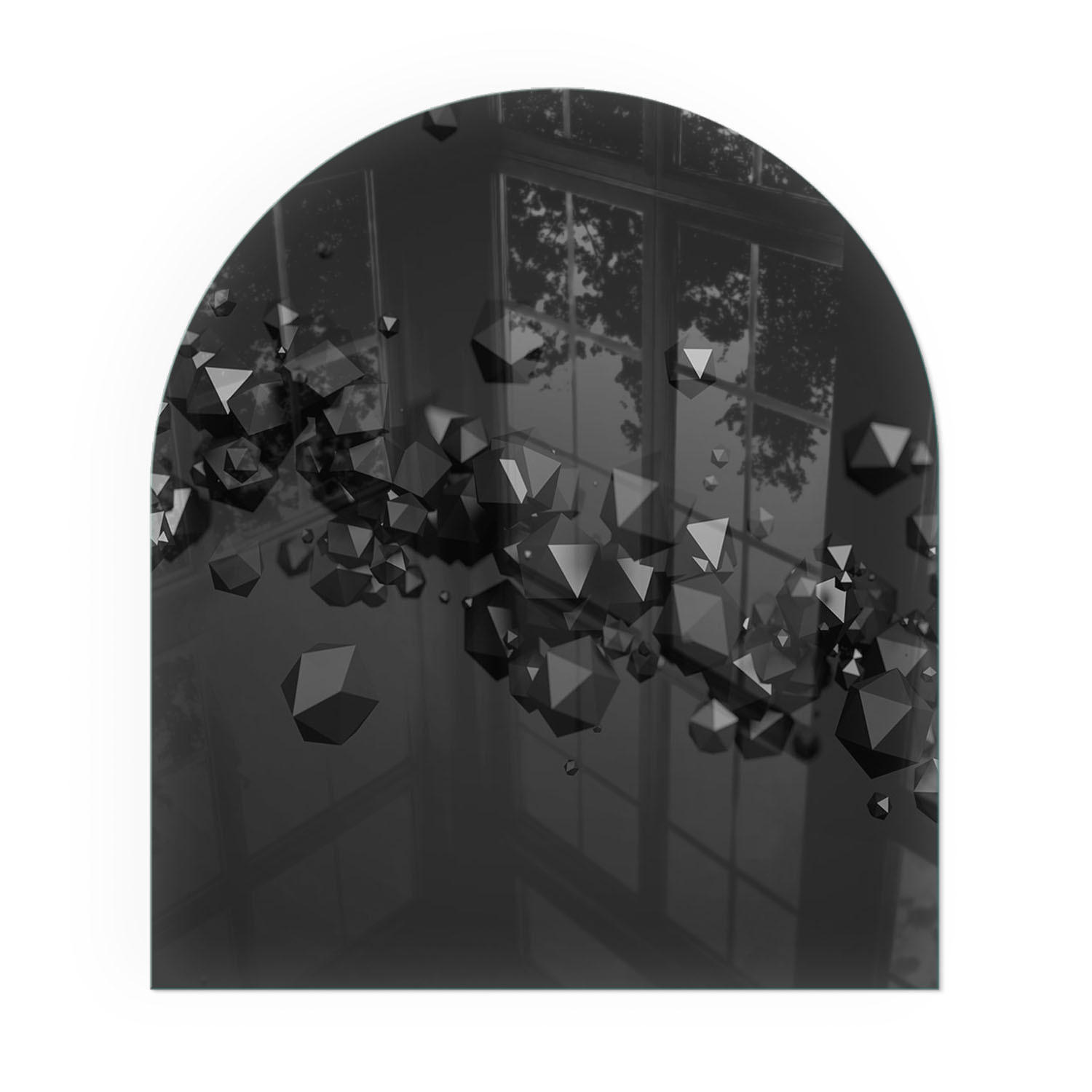 GLASPLATTE für Kamin 80x70 cm - Schwarz, Glas (80/70/0.4cm) - TULUP