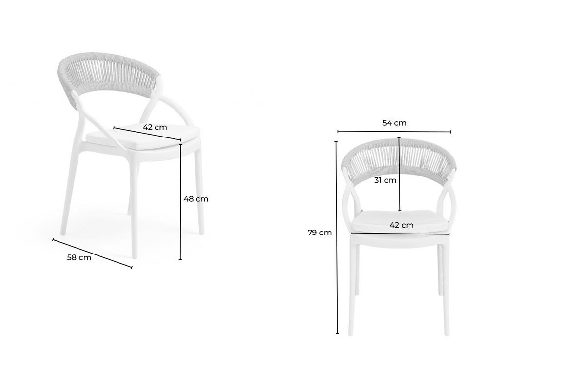 GARTENSTUHL KISO Grau Kunststoff Stapelbar - Grau, Kunststoff (54/79/58cm) - KAWOLA