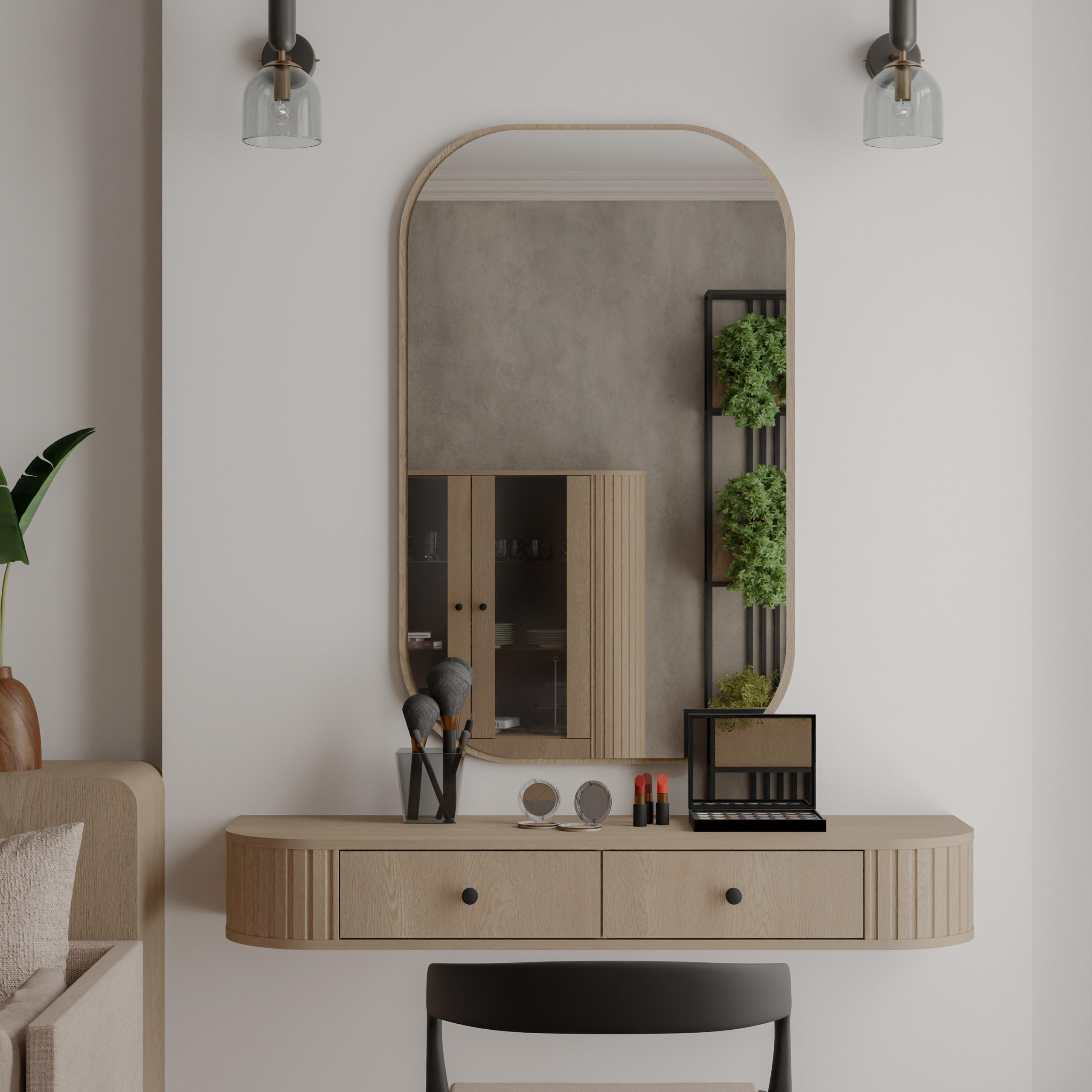 Thumbnail - Masseno Konsolentisch, Eiche, Holzwerkstoff, 2 Schubladen, 123x17.5x35.9 cm, Wohnzimmer, Wohnzimmertische, Konsolentisch...