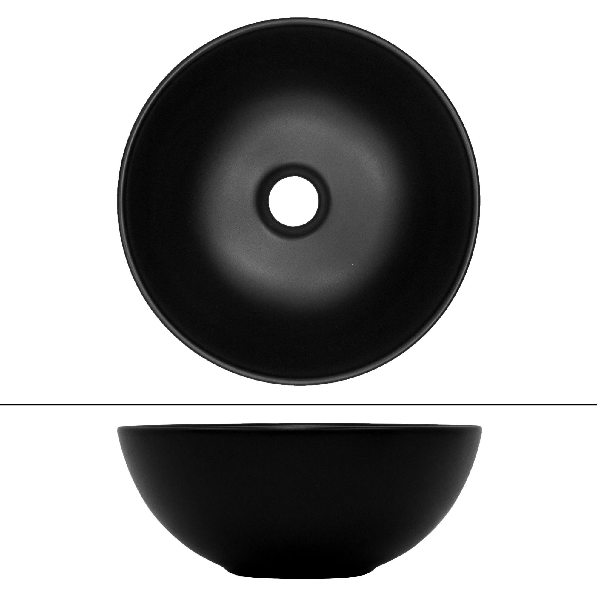 WASCHBECKEN - Schwarz, Keramik (32/13.5/32cm) - ML-DESIGN