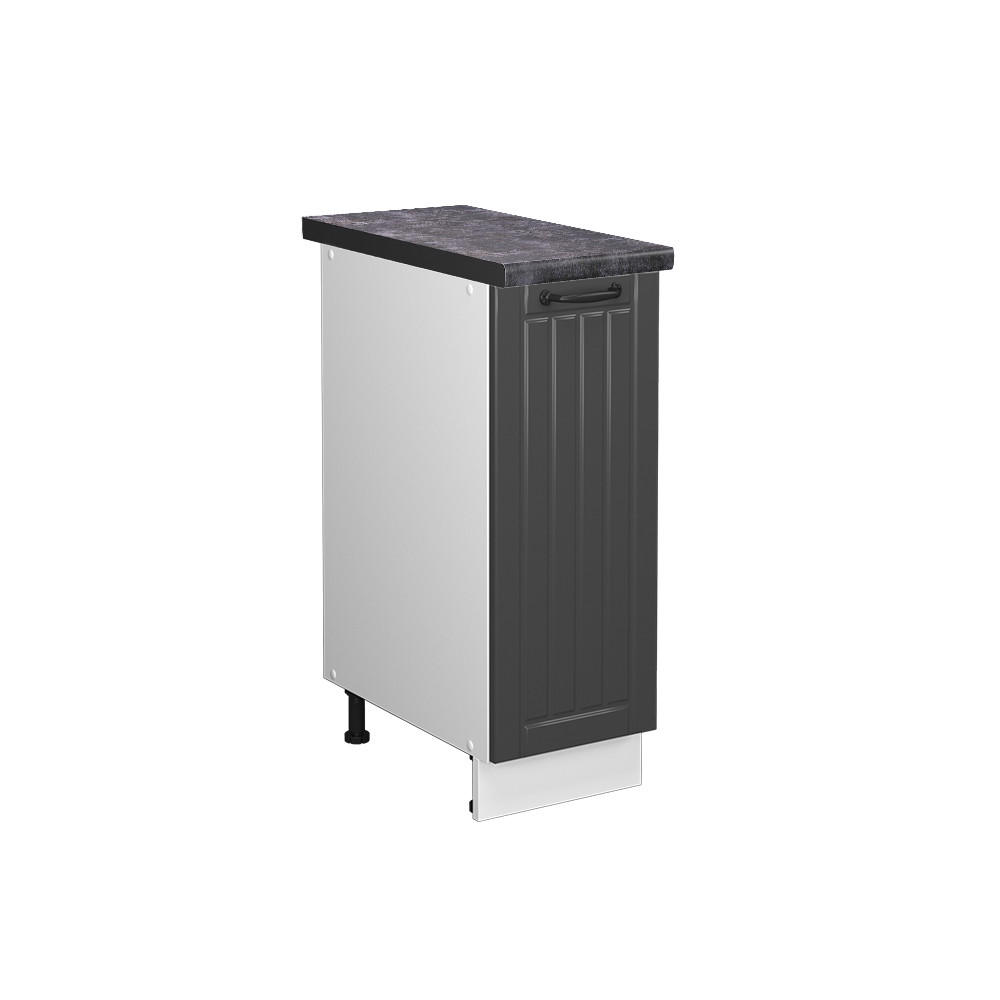 APOTHEKERUNTERSCHRANK Fame-Line Anthrazit Landhaus 30 cm, AP Anthrazit - Dunkelgrau/Anthrazit, Holzwerkstoff (30/82/60cm) - Vicco