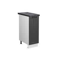 APOTHEKERUNTERSCHRANK Fame-Line Anthrazit Landhaus 30 cm, AP Anthrazit - Anthrazit/Weiß, Holzwerkstoff (30/82/60cm) - Vicco