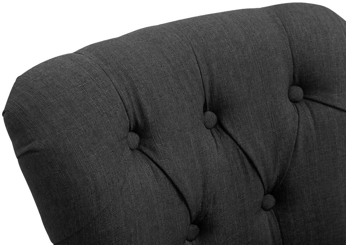 BARHOCKER Stoff Dunkelgrau - Dunkelgrau/Naturfarben, Holz/Textil (55/109/57cm) - CLP