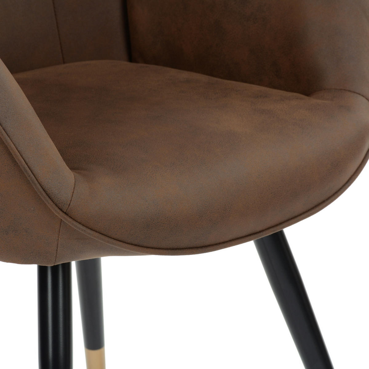 SESSEL Stoff, Beine aus Massivholz dunkelbraun - Dunkelbraun/Schwarz, Holz/Textil (66/104/71cm) - Urban Meuble