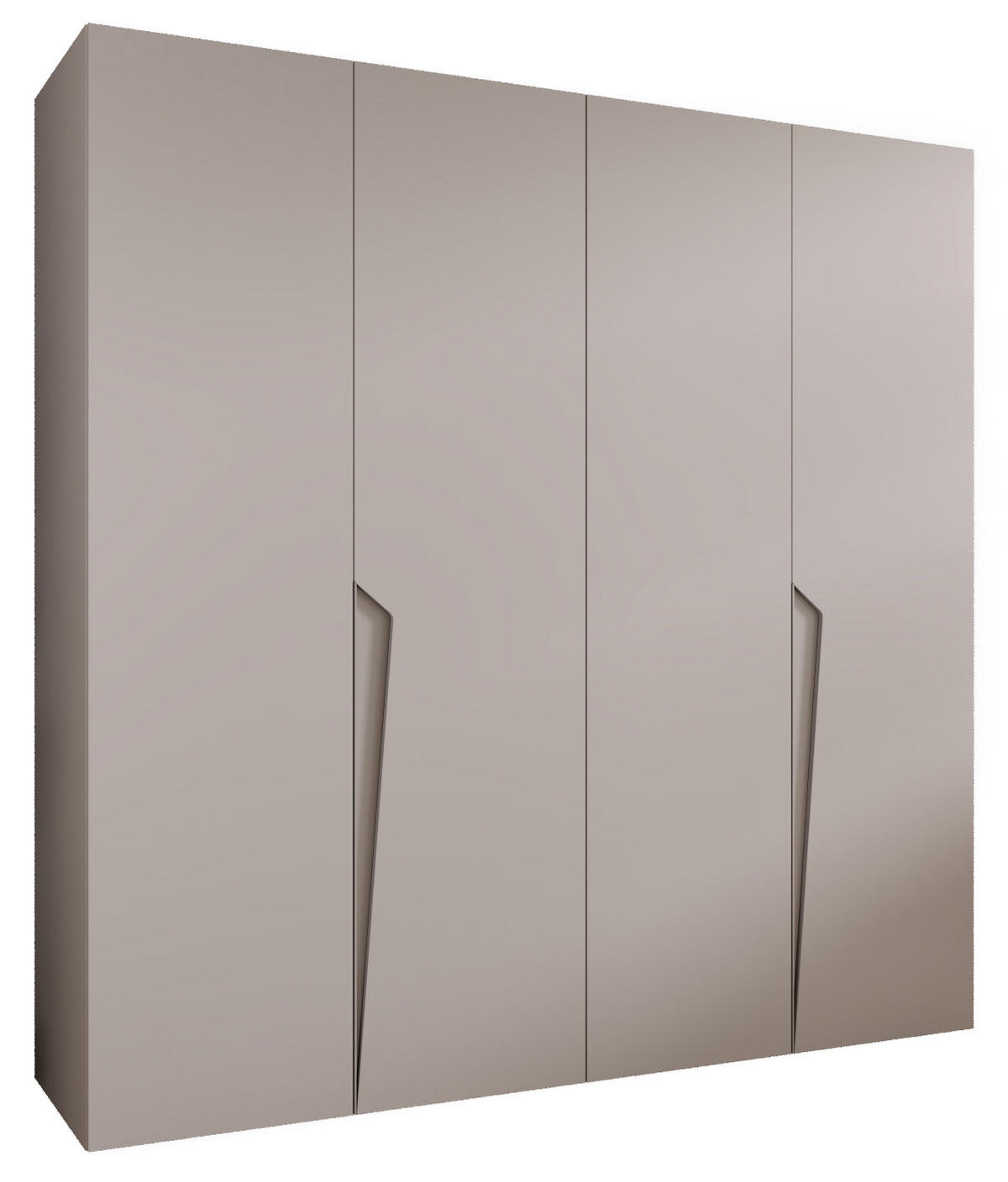 DREHTÜRENSCHRANK 202/200/52 4-türig - Beige, Holz/Metall (200/202/52cm) - Abiks Möbel