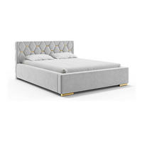 BETT VERSAL H3 - Goldfarben/Hellgrau, Holzwerkstoff (160/200cm) - Meblini