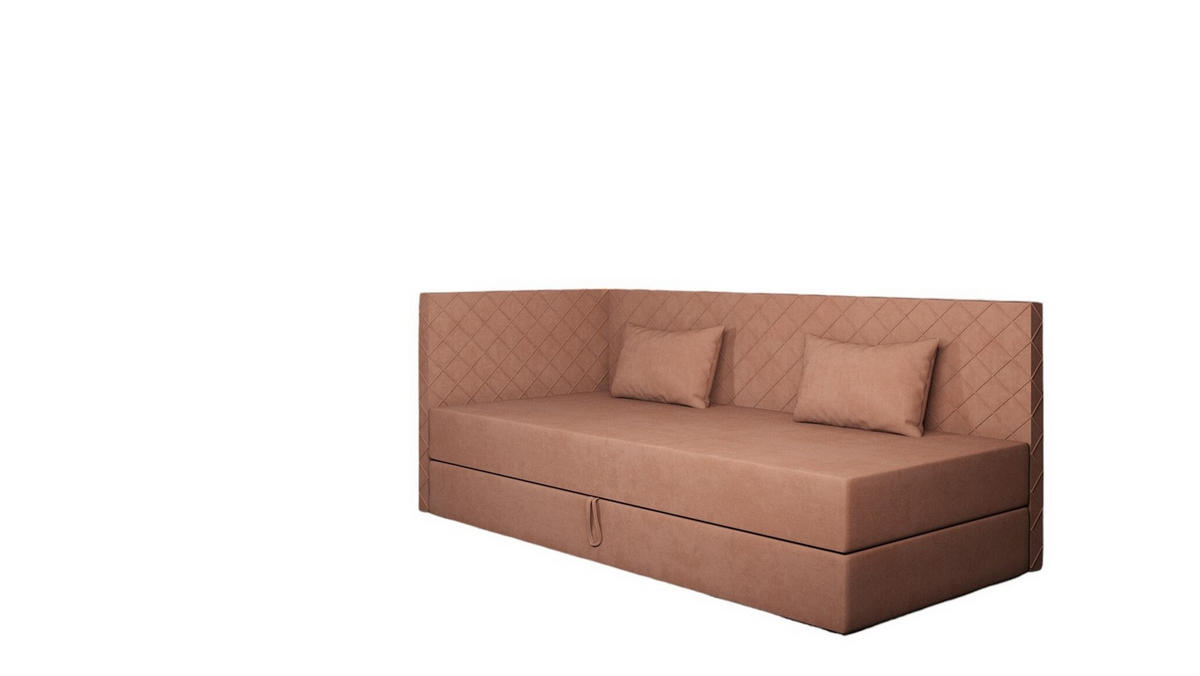 SOFA Liana In Opera - Hellrosa, Holzwerkstoff/Textil (207/90/97cm) - Fun Möbel