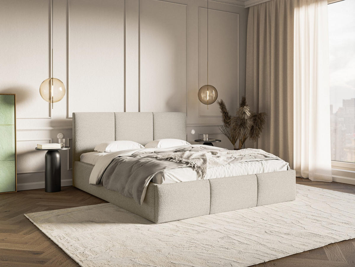 POLSTERBETT Fondi Slim 120x200 cm, Creme - Creme, Textil (120/200cm) - Fedve