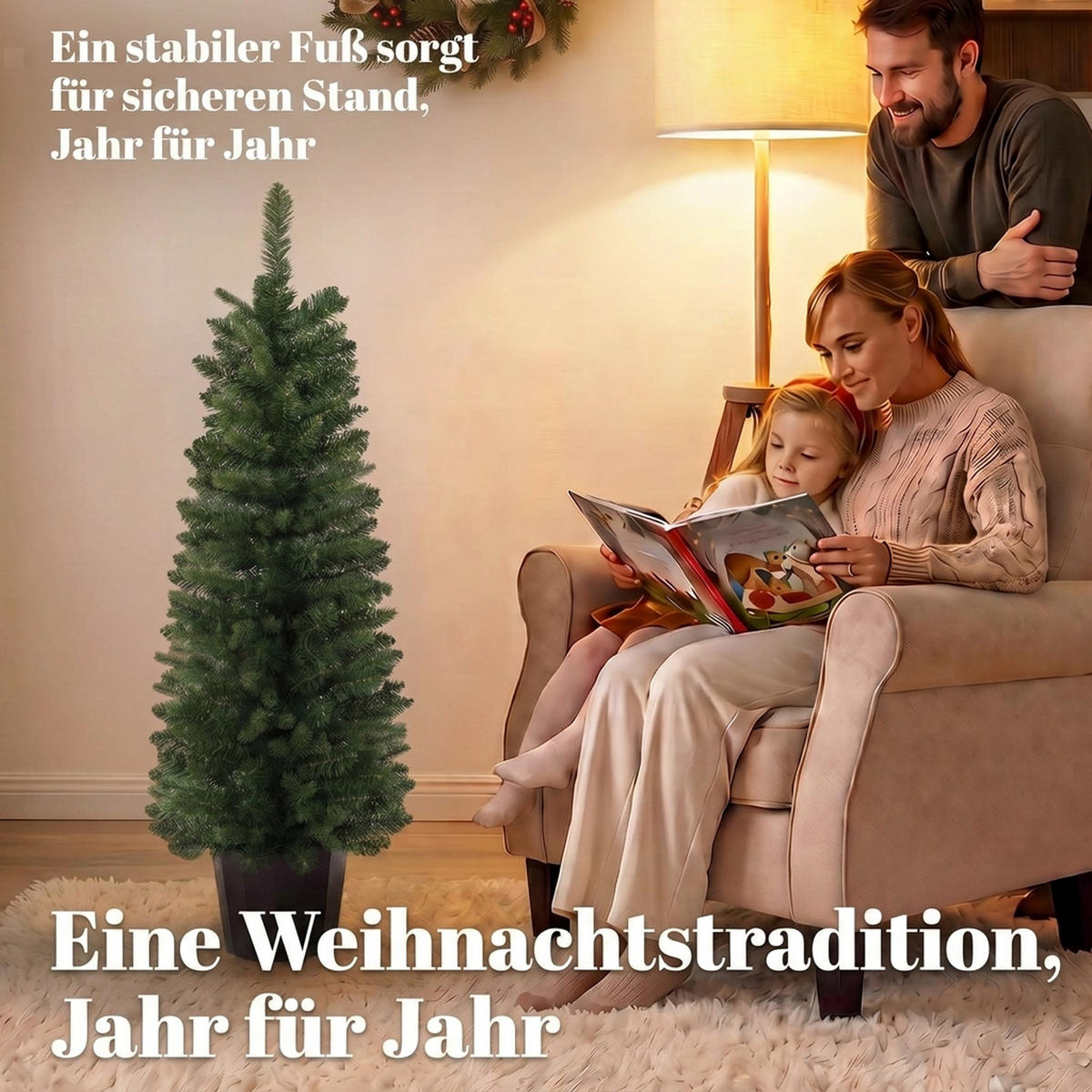 WEIHNACHTSBÄUME 2er Set PE Grün - Grün, Kunststoff (120cm) - HOMCOM