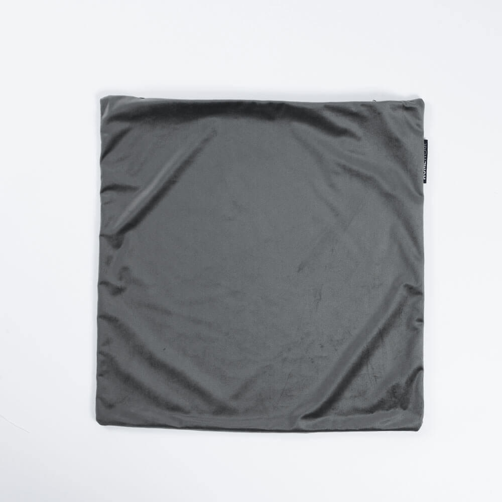 KISSENBEZUG COUSHY - Anthrazit, ohne Kissenfüllung - Anthrazit, Kunststoff (50/50cm) - Home Deluxe