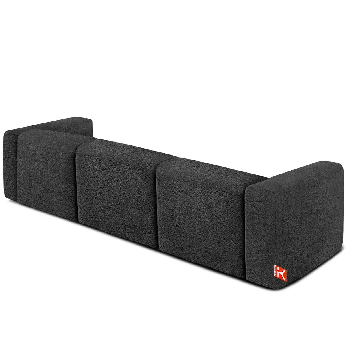 3-SITZER SOFA BUFFO, Dunkelgrau - Dunkelgrau, Holz/Holzwerkstoff (290/73/96cm) - KONSIMO®