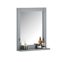 BADSPIEGEL Grau - Grau, Holzwerkstoff (40/50/10cm) - SoBuy