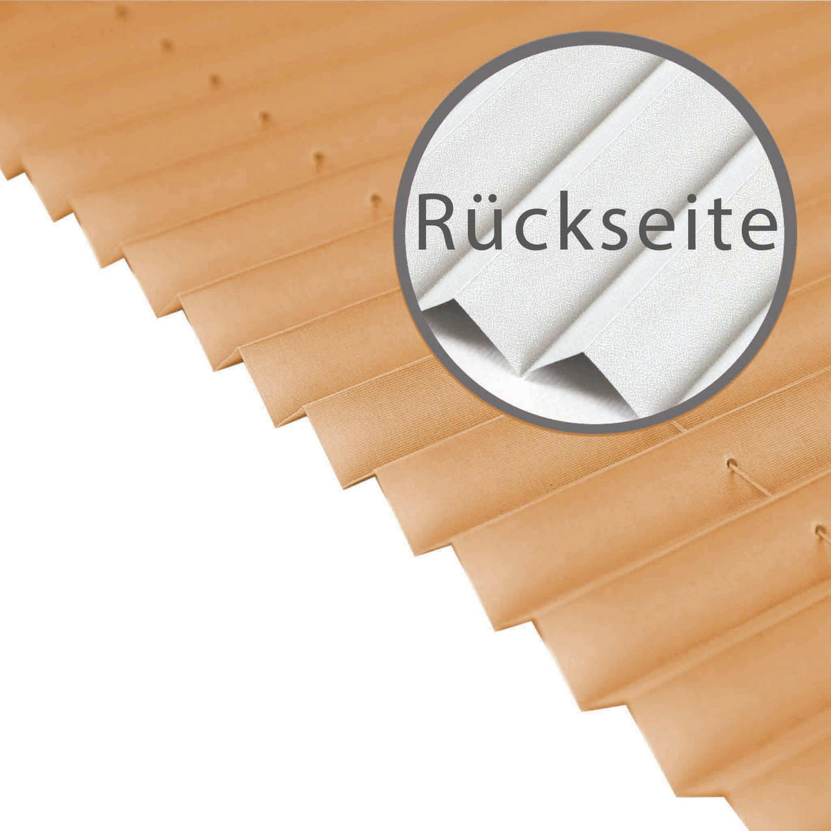 PLISSEE Thermo Basic 75 x 210cm Klemmfix ohne Bohren - Cappuccino, Textil (75/210/210cm) - Deco-Raum