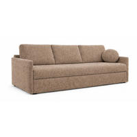 SOFA Dunkelbeige SISI Mit Schlaffunktion - Beige/Braun, Textil (207/90/87cm) - Sepro Meble